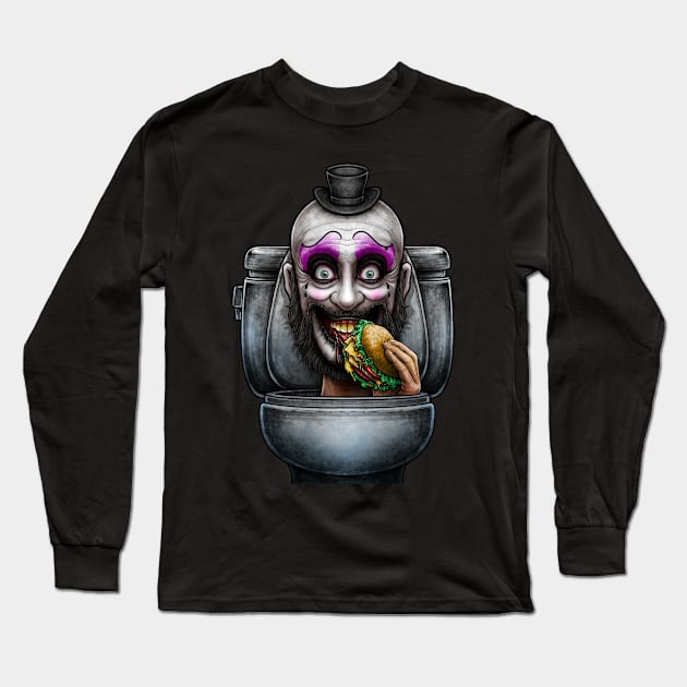 Horror toilet Monster #22 Long Sleeve T-Shirt by Winya